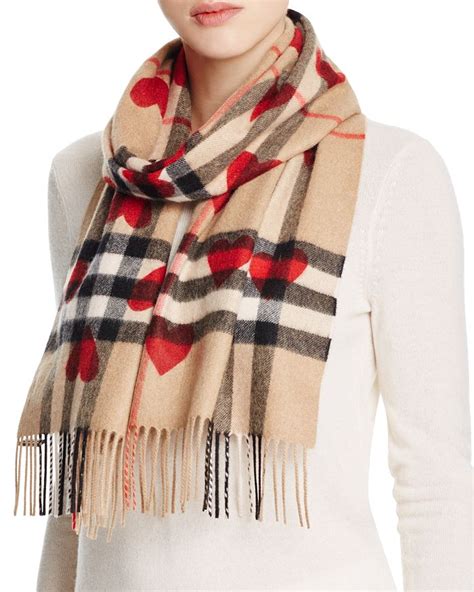 burberry heart print giant check reversible cashmere scarf|Burberry classic check cashmere scarf.